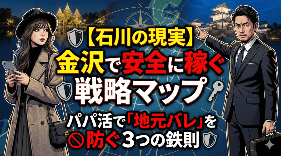 【石川の現実】金沢で安全に稼ぐ戦略マップ:パパ活で「地元バレ」を防ぐ3つの鉄則
